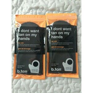 2 B.Tan I Don't Want Tan on My Hands Sunless Tanning Mitt (Washable / Reusable)